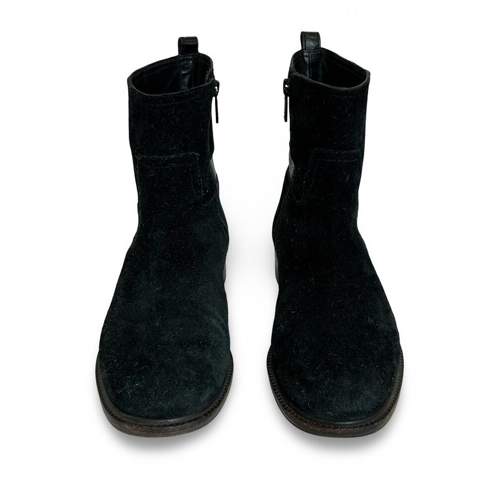 Tory Burch Alaina Black Suede Ankle Boots Womens Size 9.5 Side Zip Closuren - Picture 6 of 8